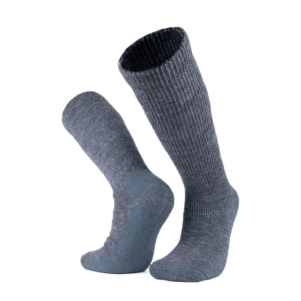 Alpaka Diabetiker Socken in grau, auch für kräftige Waden geeignet