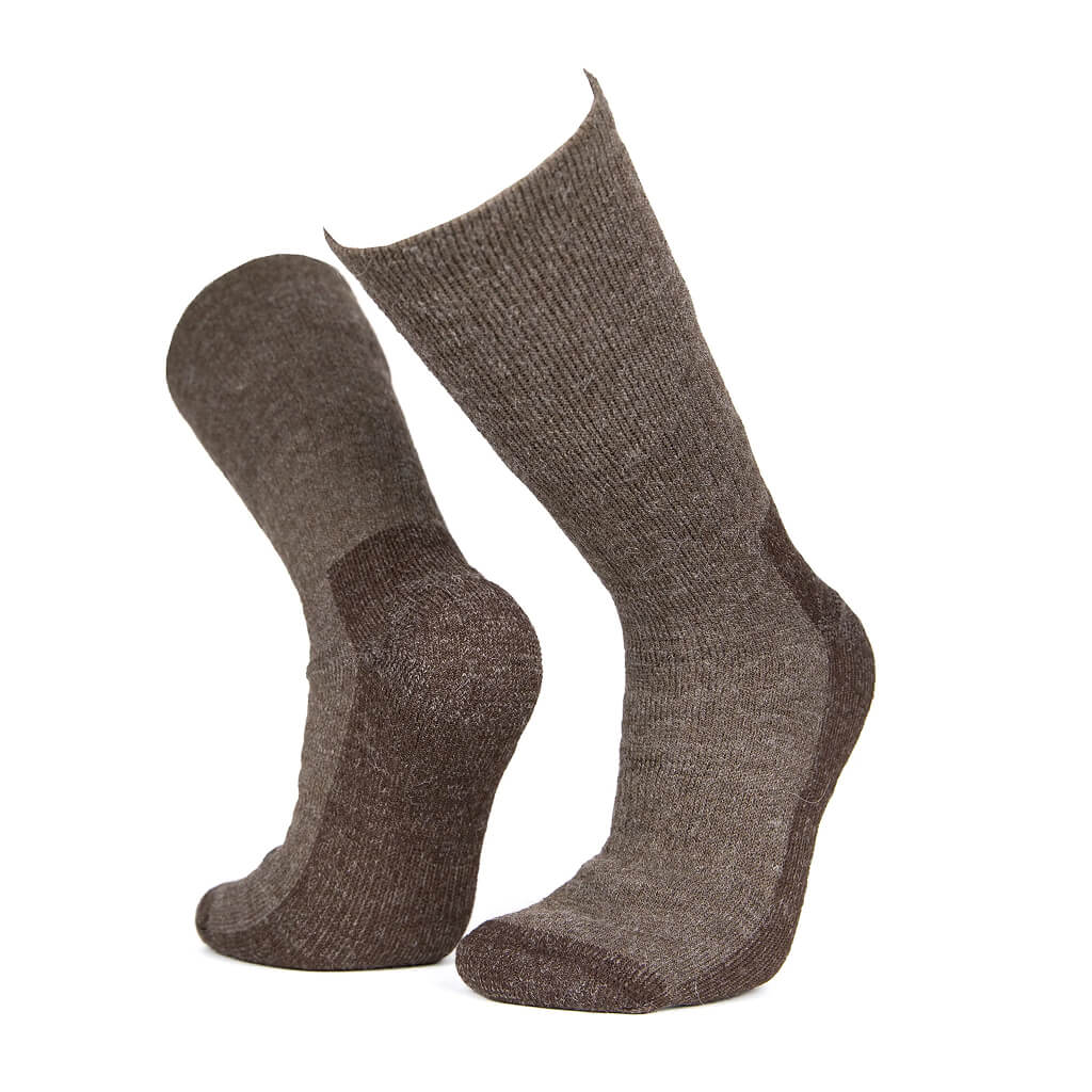 Mitteldicke Alpaka Socken in Alpaka Naturfarbe Walnuss ohne Chemie
