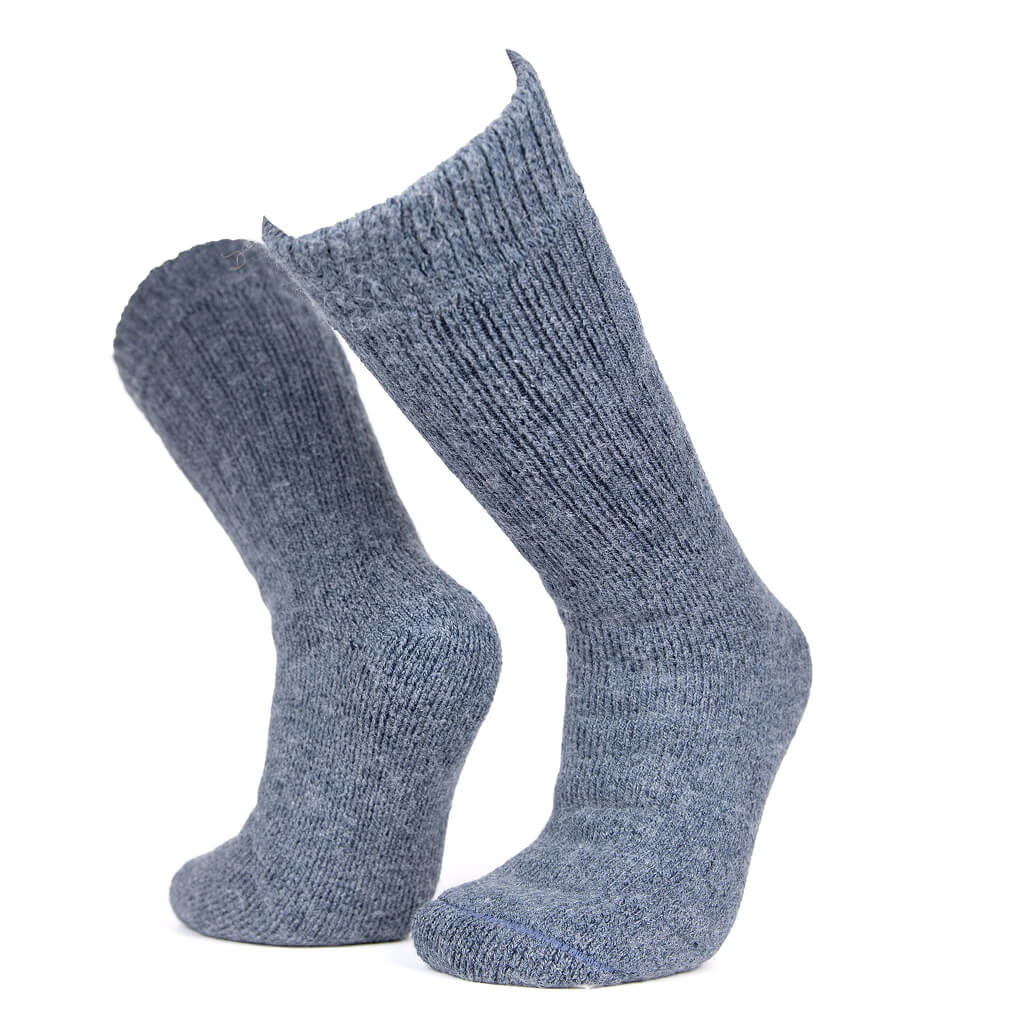 Hellgraue Alpaka Thermosocken für Menschen, die unter kalten Füßen leiden